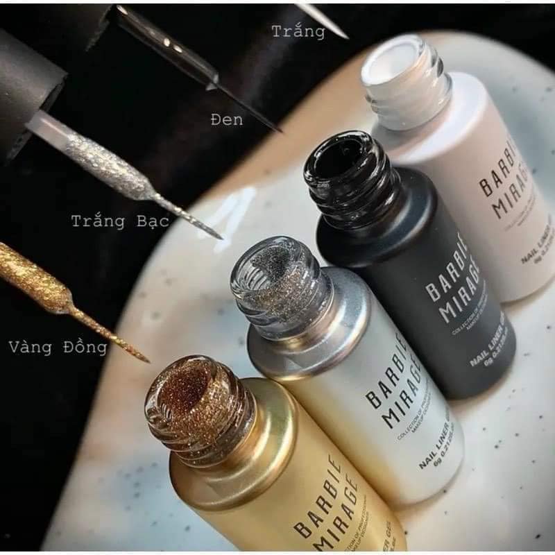 Gel cọ nét cao cấp Barbie Mirage - đen