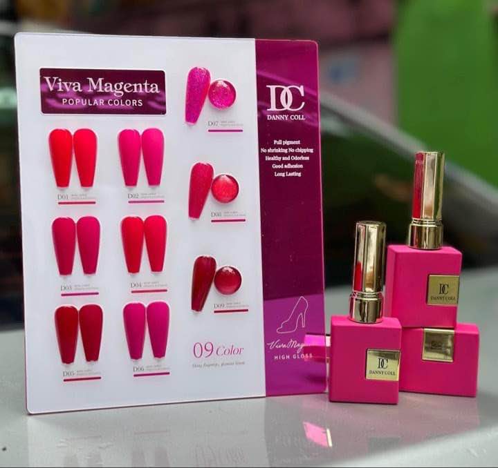 Set sơn  hồng, mắt mèo, nhũ DC 9 màu- N76