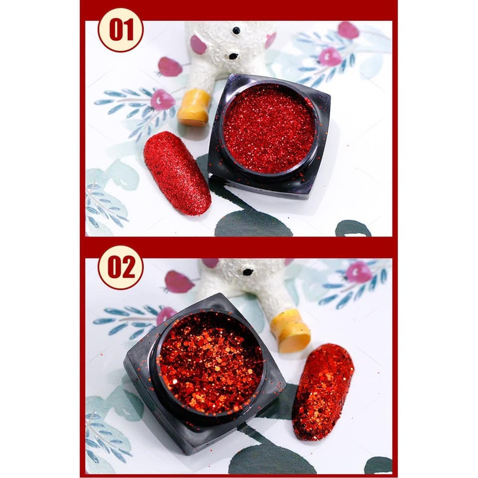 Nhũ rắc bling đỏ