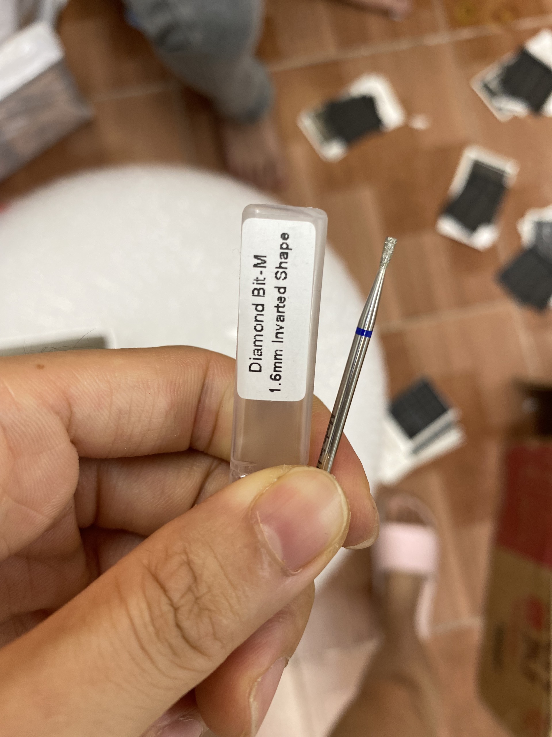 Đầu mài Mỹ  Nail MoT ( da ẩn- gạch xanh dương)