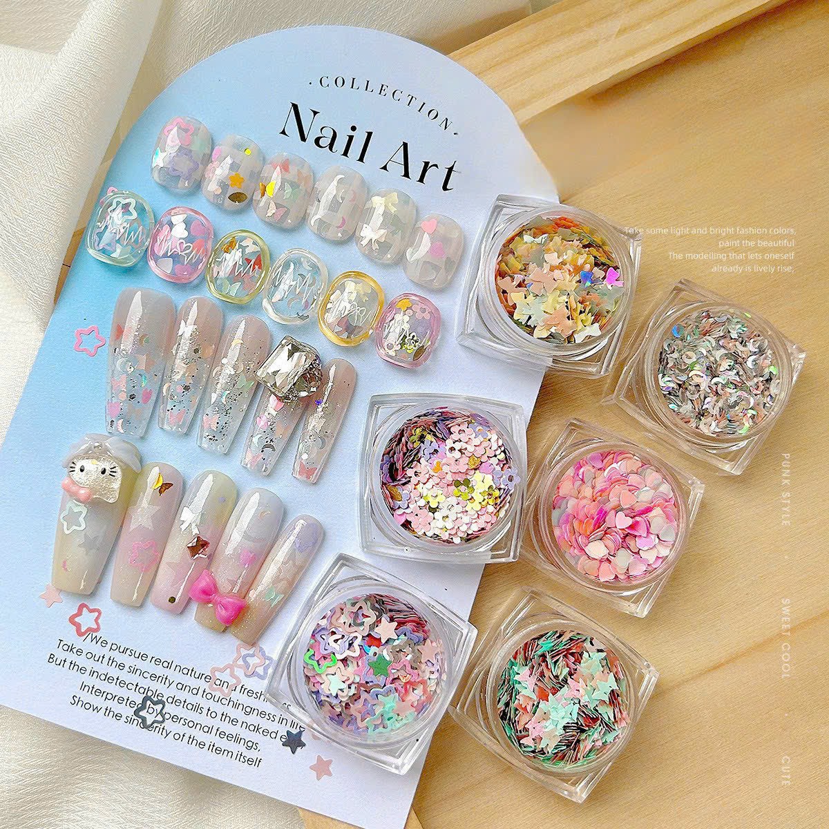 Set nhũ ẩn mix hình pastel Hàn