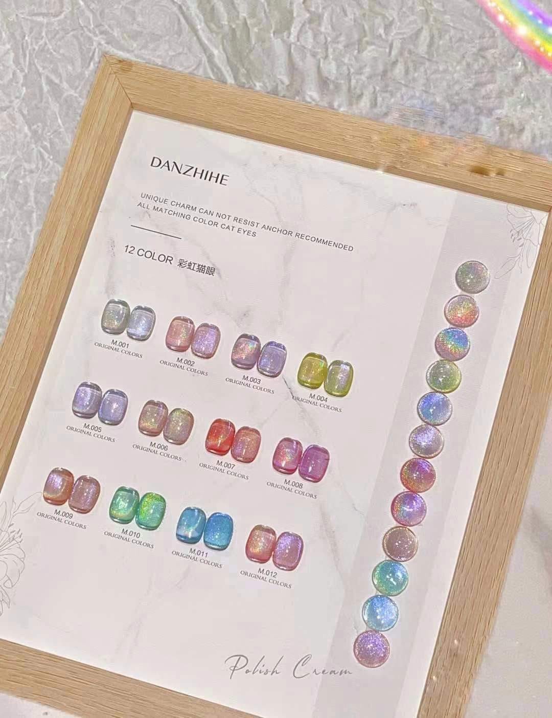 Set mắt mèo cầu vồng DANZHIHE  (12 màu)