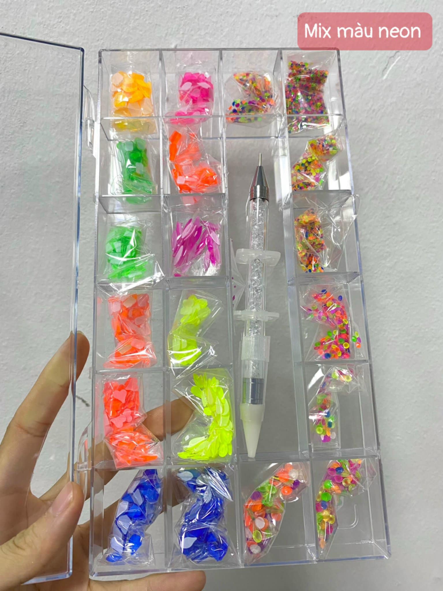 Đá Khay (3500v) - mix màu neon (10)