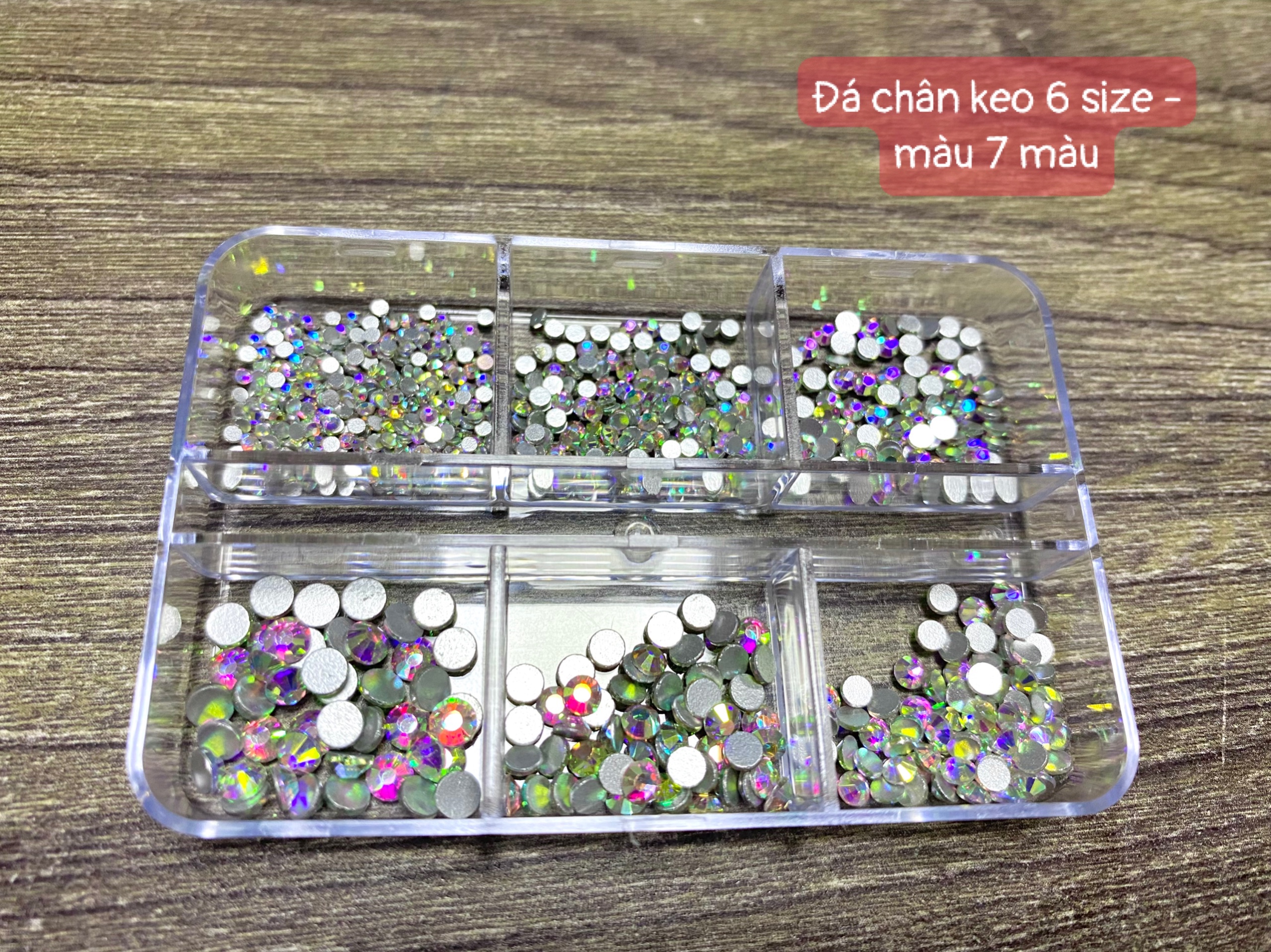 Đá chân keo 6 size -màu 7 màu