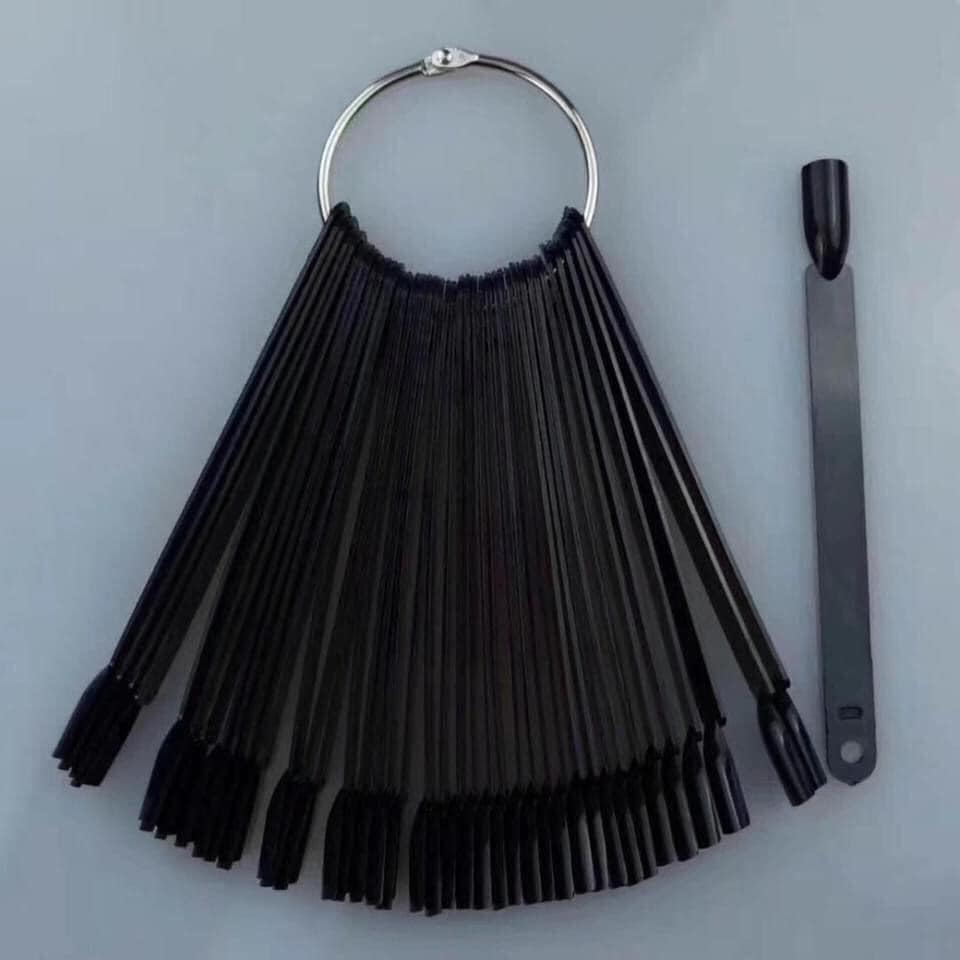 Móng Que Mẫu Gói - Đầu Vuông - Đen