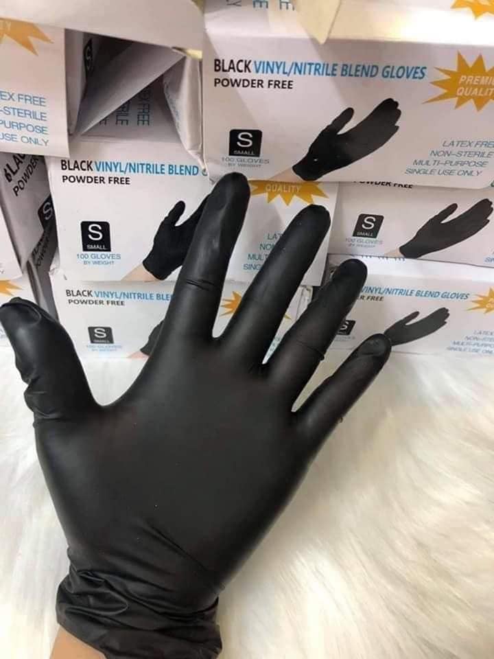 Gang tay cao su đen