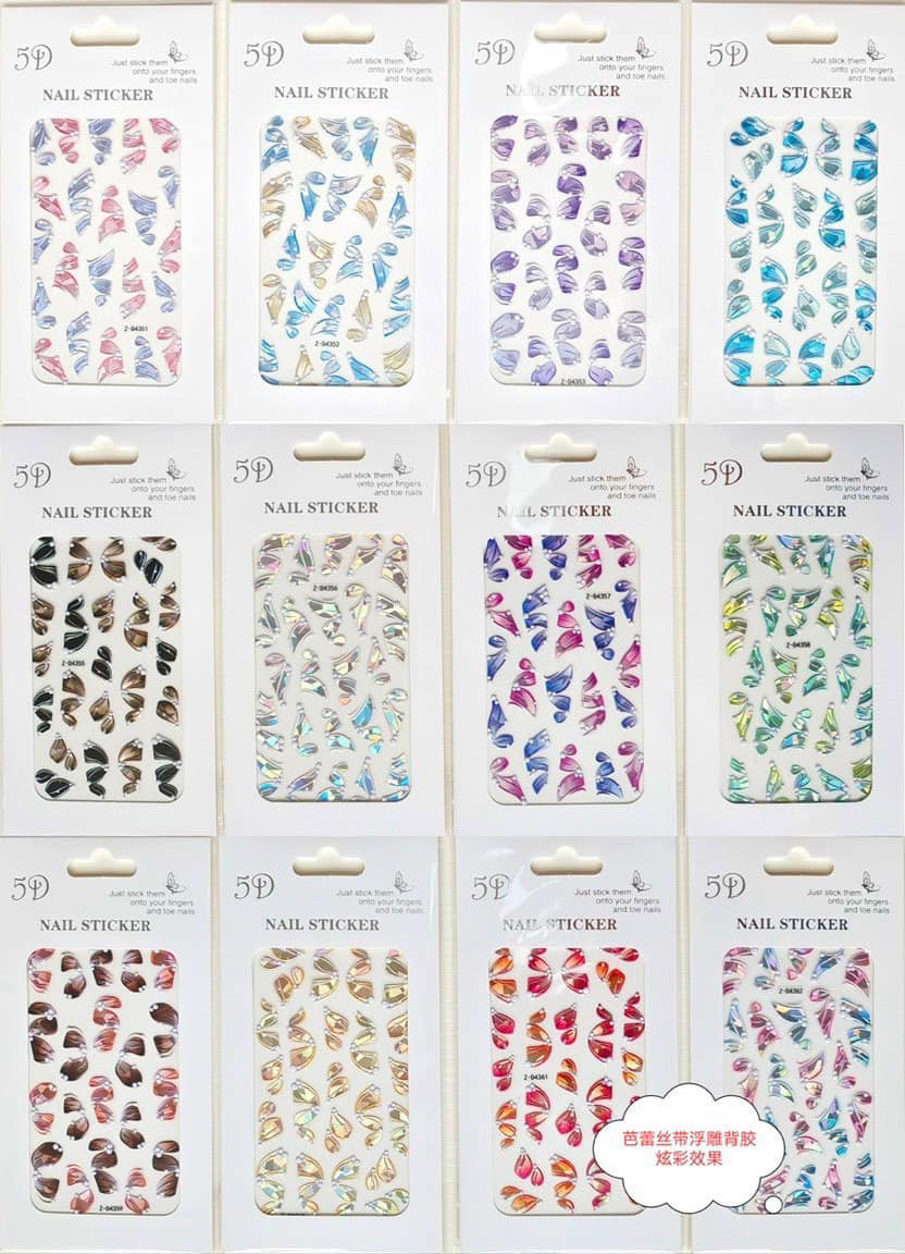 Sticker hoa nổi 5D/ sóng nước