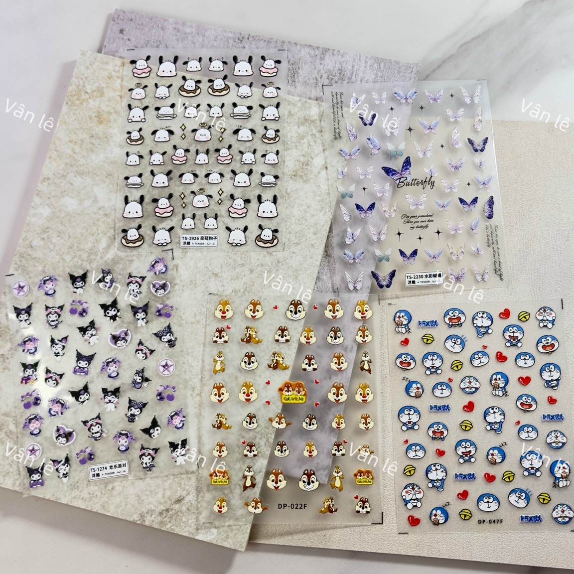 Sticker hoa nổi 5D/ sóng nước