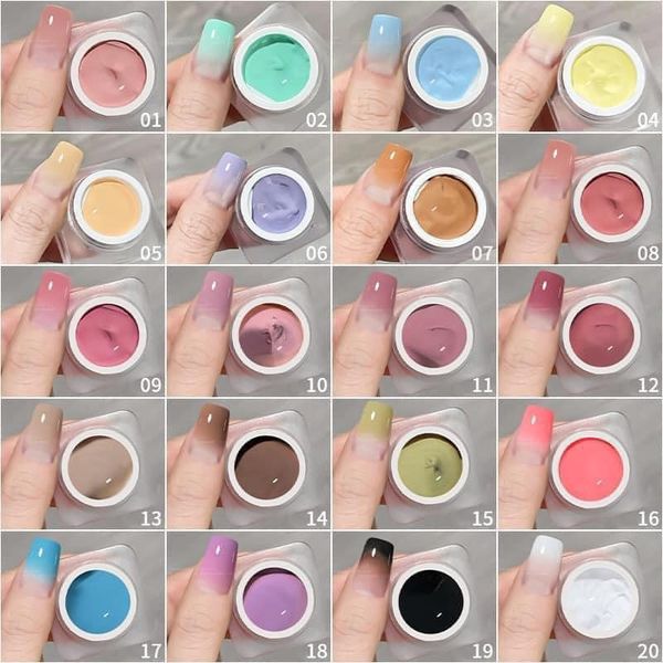 Hũ gel dặm ombre lẻ - Xanh Vân Đá