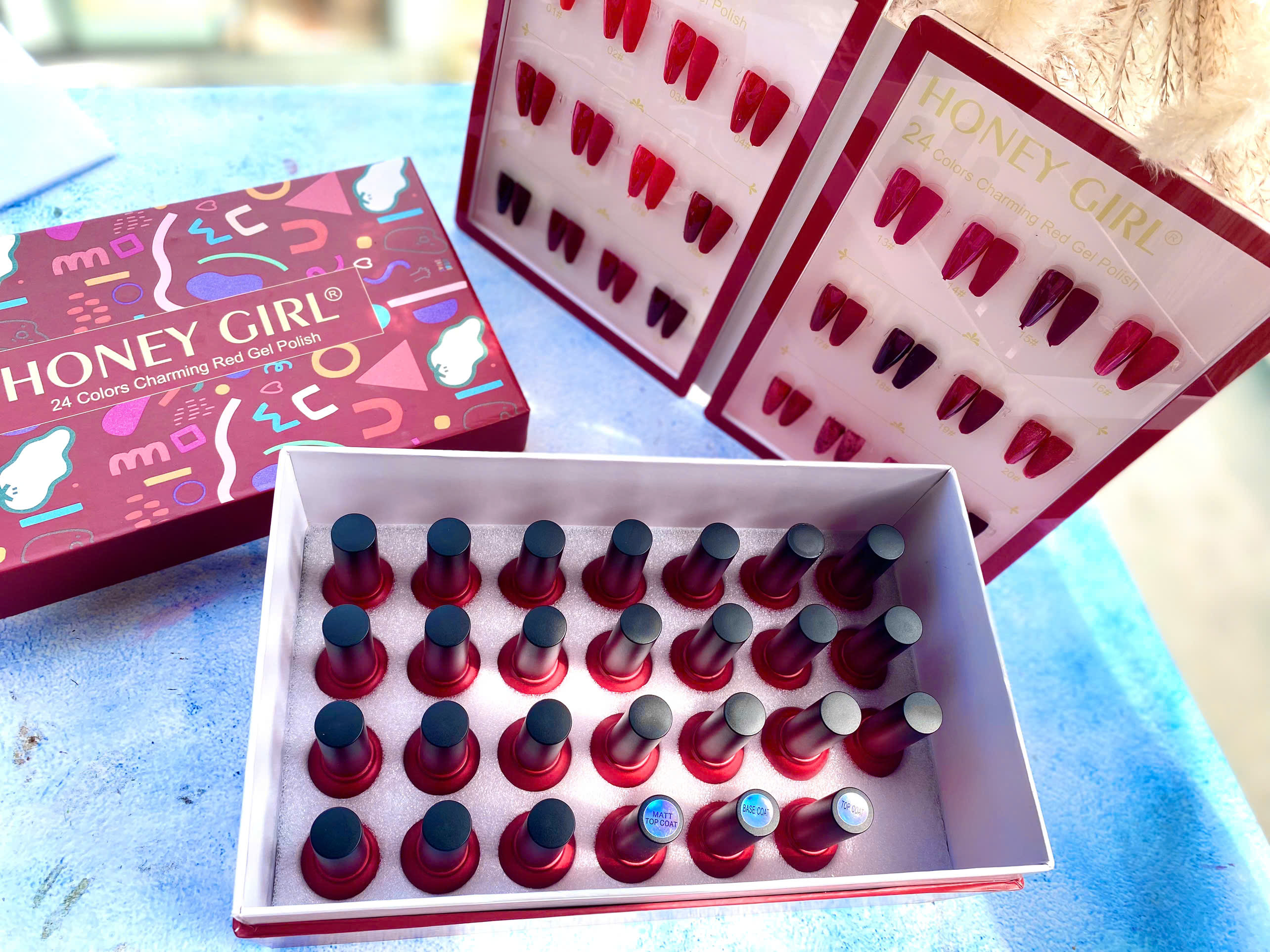 Set sơn đỏ HoneyGirl 24 màu