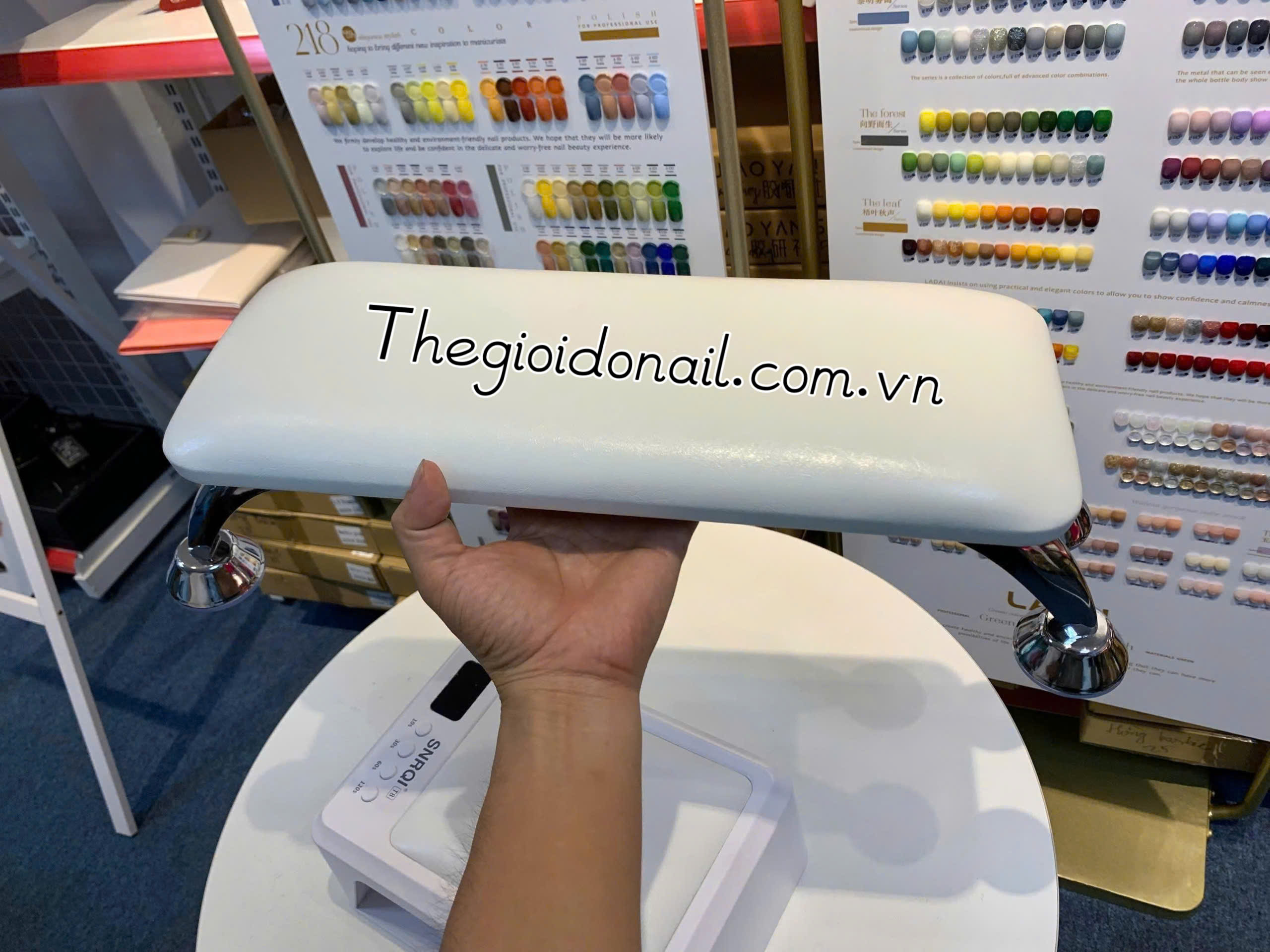 Kệ kê tay chữ nhật - trắng