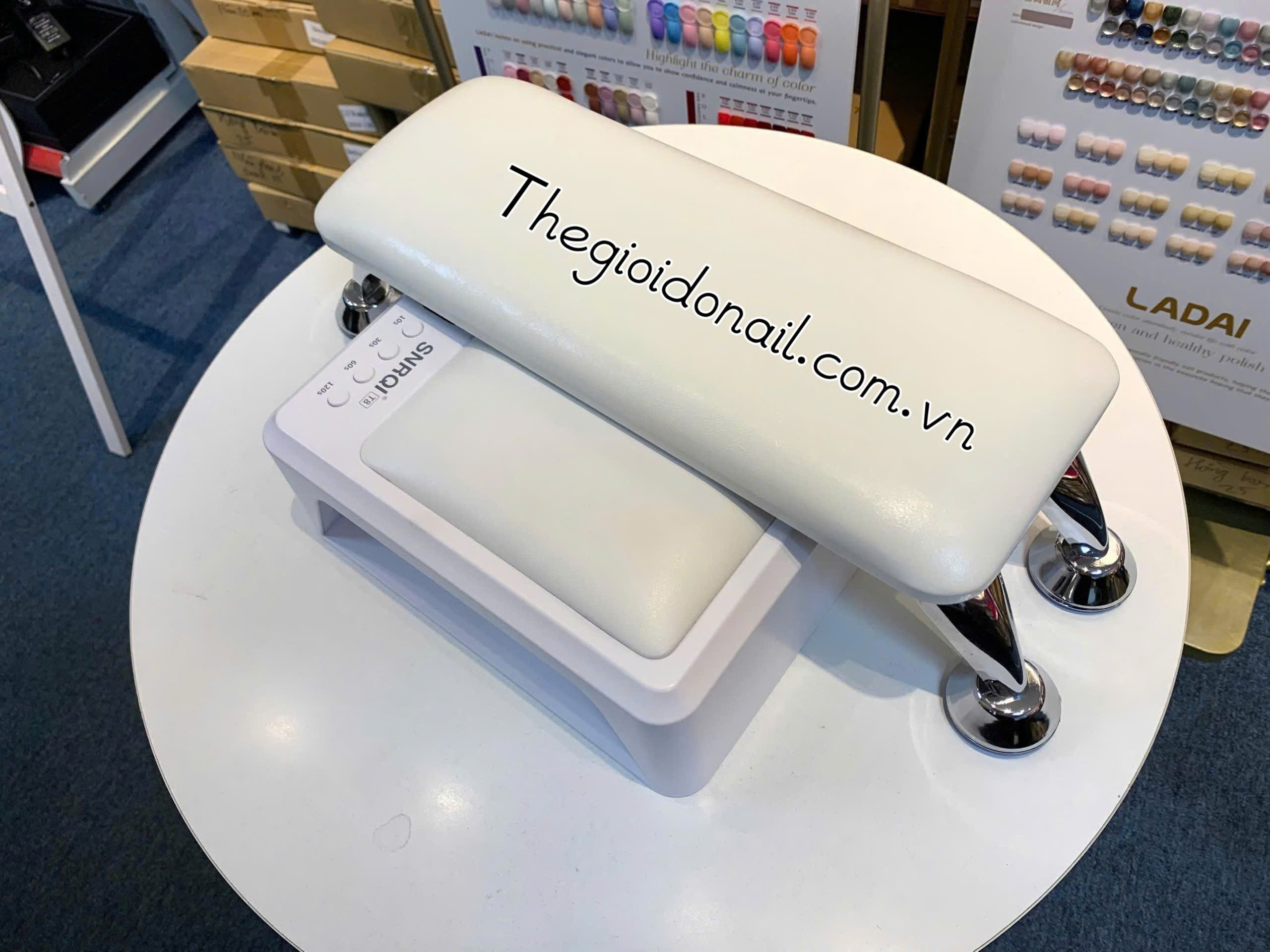 Kệ kê tay chữ nhật - trắng