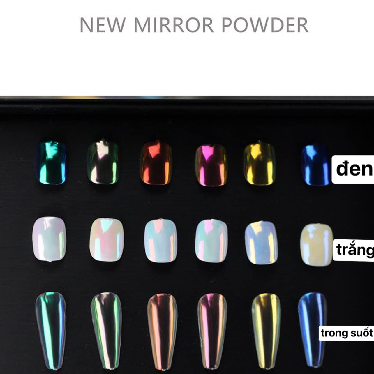 Set kem tráng gương trắng ( 6 chai )