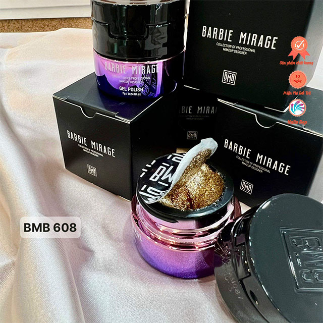 Gel nhũ viền siêu sáng (608) vàng ánh hồng