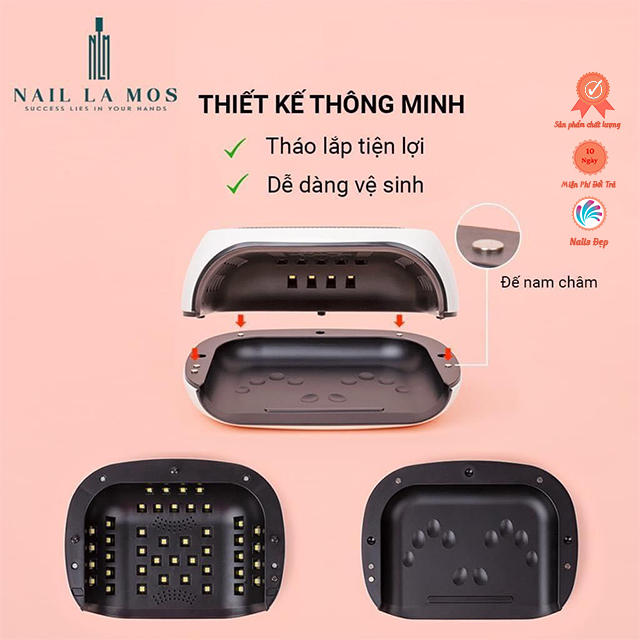 Máy hơ gel sun H6 108W plus