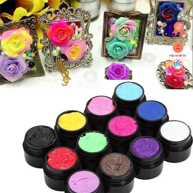 Set gel nặn hoa 4d (12 hũ)