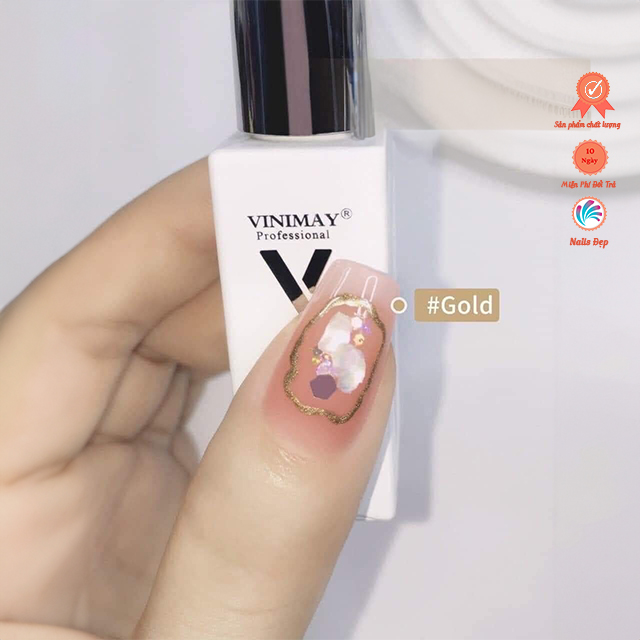 Chai gel cọ nét Metal-vàng Vinimay