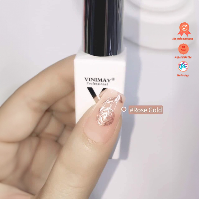 Chai gel cọ nét Metal-hồng Vinimay