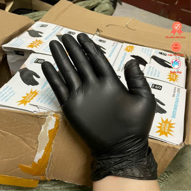 Gang tay cao su đen