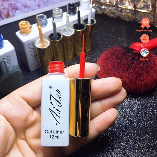 Set gel cọ nét aifer 12 màu