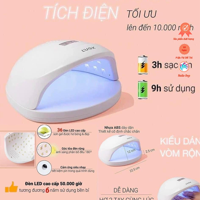 Máy hơ tích điện Lugx