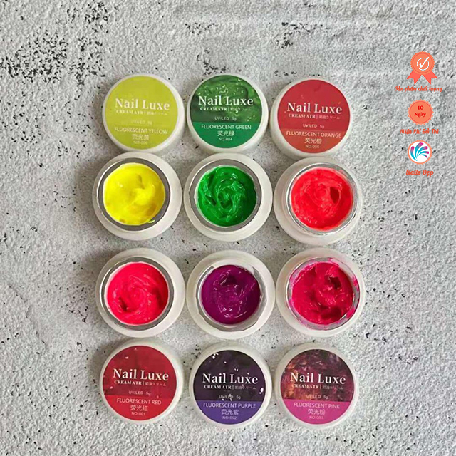 Set cream gel 6 màu neon