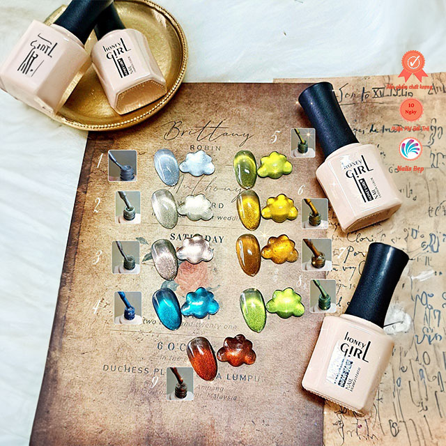 Sơn gel HoneyGirl set mắt mèo