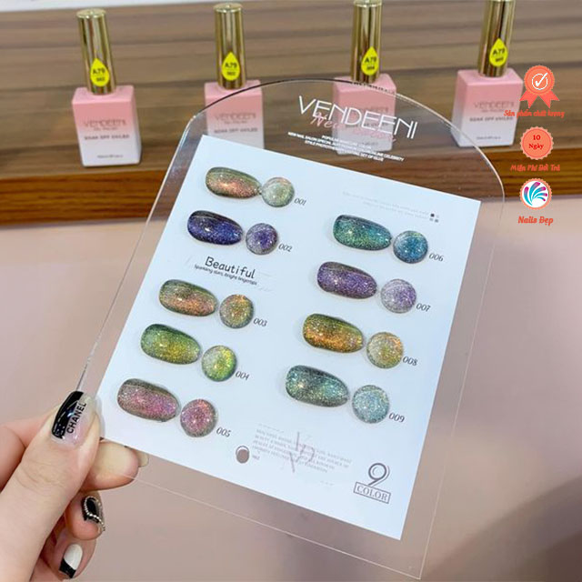 Set mắt mèo khổng tước (9 màu) A79