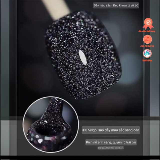 Sơn gel Flash đen Beautiful huyền bí