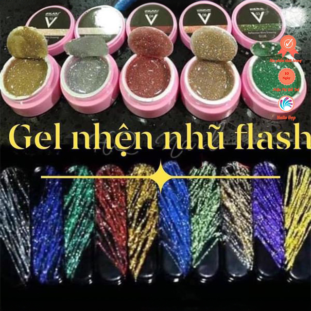 set gel tơ nhện Flash 6 hũ