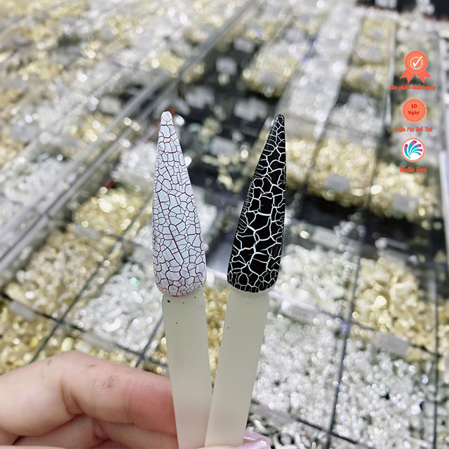 Sơn gel nứt lẻ đen/ trắng