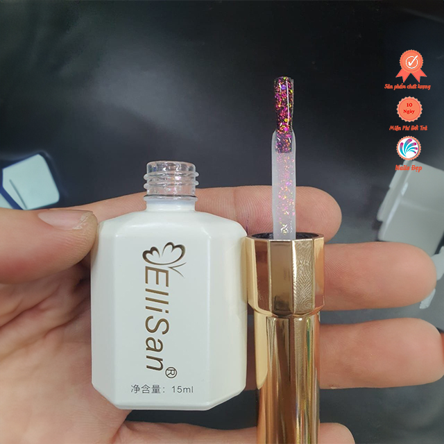 Top nhũ khổng tước Elisan nhiều màu đẹp sang chảnh, dòng cao cấp chính hãng