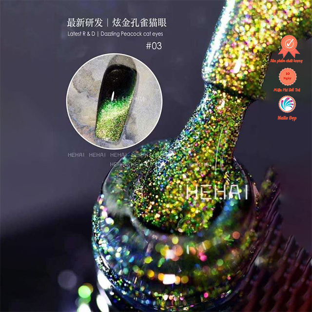 Set mắt mèo con công (6 màu)