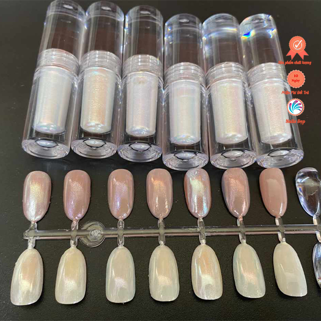 Set kem tráng gương trắng ngọc trai ( 6 chai )
