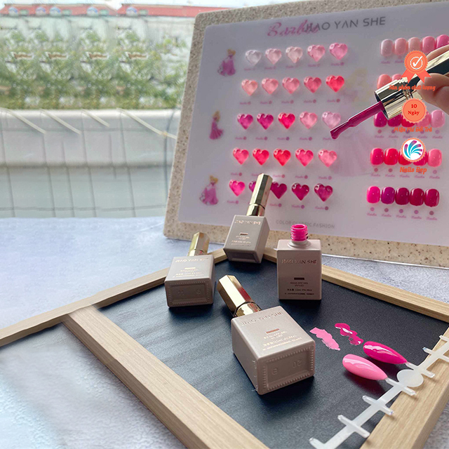 Set sơn hồng Jiao Barbie ( 25 màu) +tặng kèm bảng màu