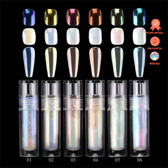 Set kem tráng gương trắng ( 6 chai )