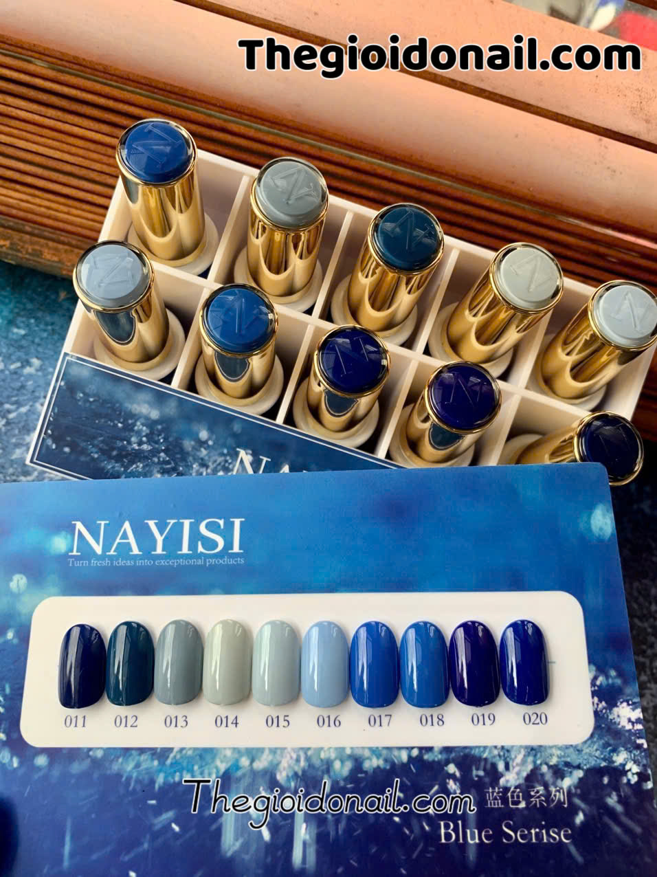 Sơn gel NAYISI (10 màu) - xanh dương (mẫu mới)