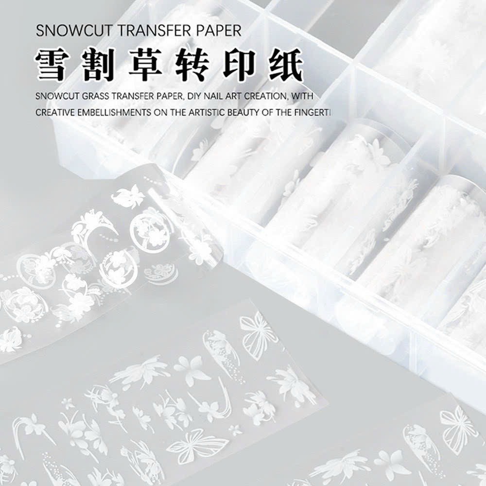 Set Foil hoa trắng