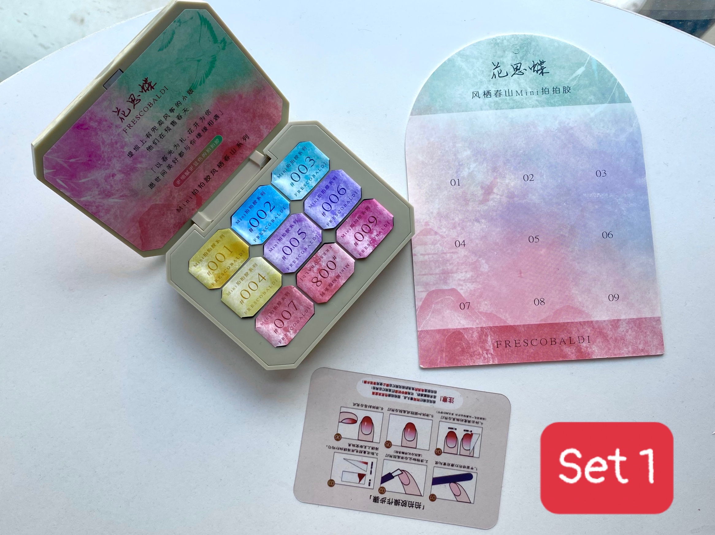 Set gel dặm ombre 9 màu - set 01