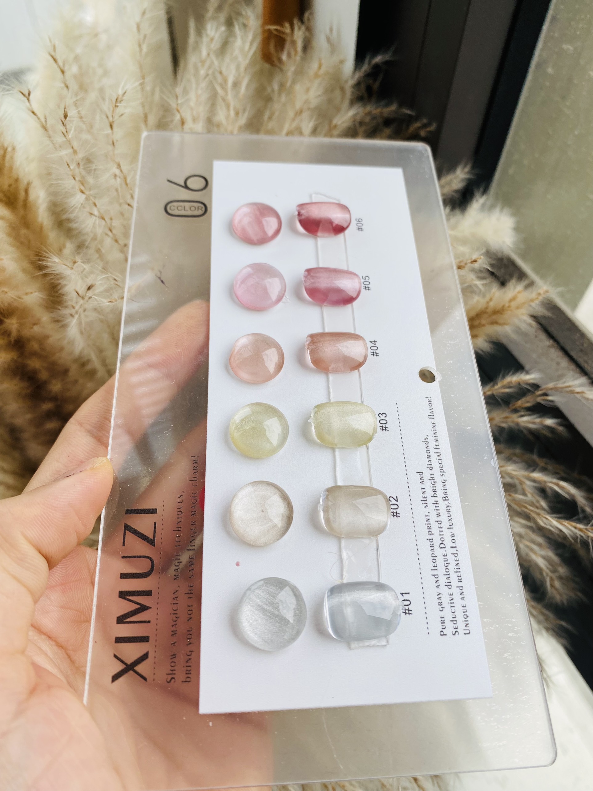 Set mắt mèo thạch nhạt Ximuzi (omeei) (6 màu)
