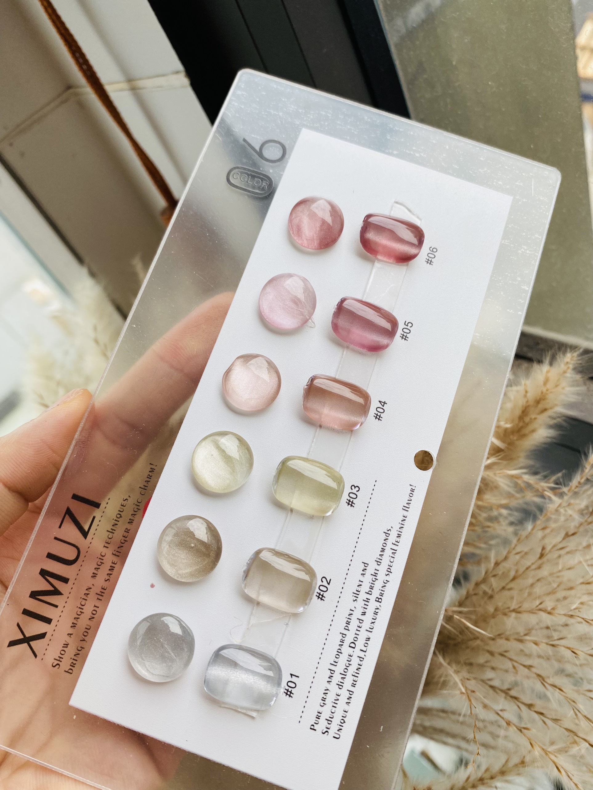 Set mắt mèo thạch nhạt Ximuzi (omeei) (6 màu)