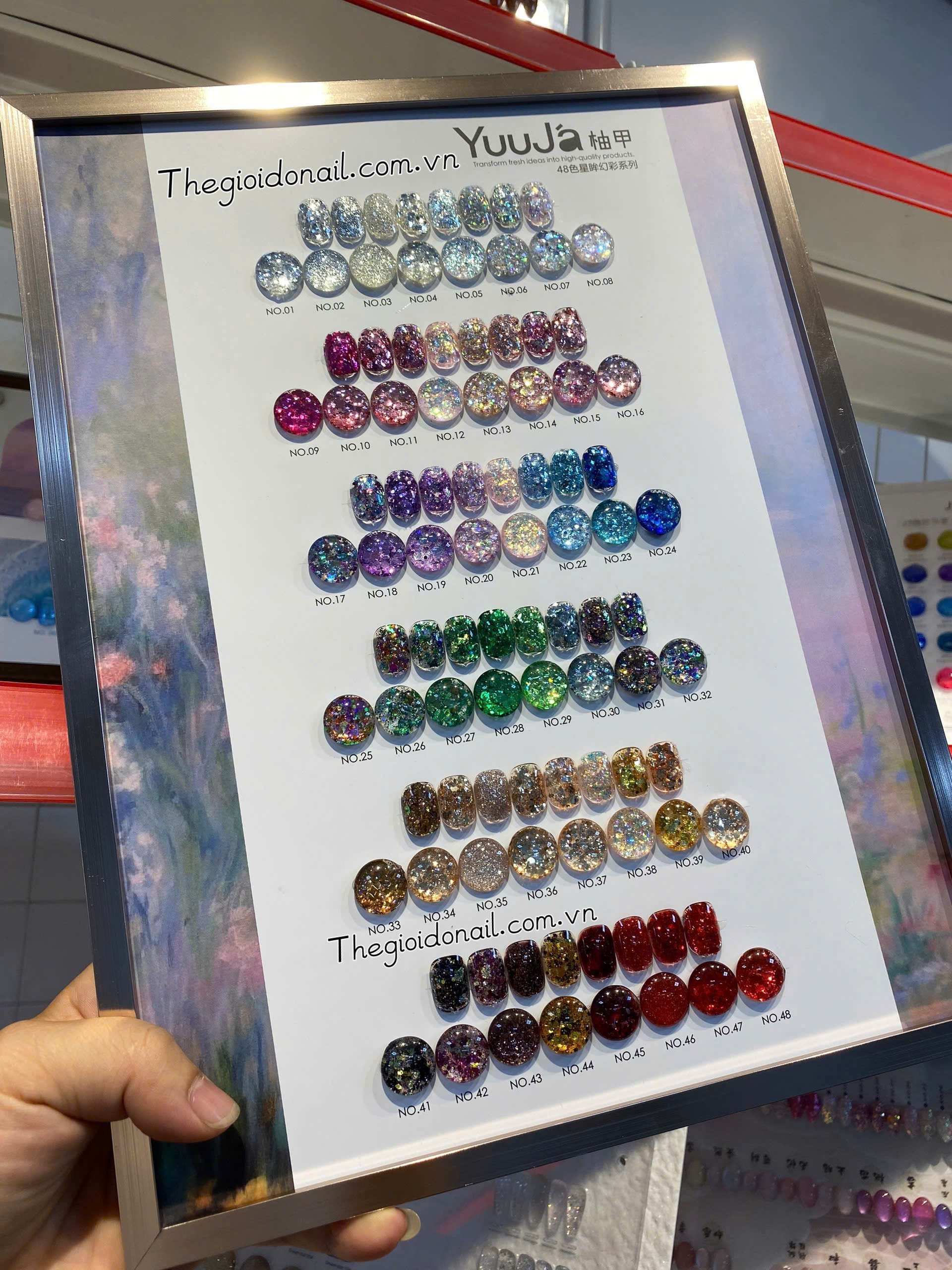 Set nhũ kim tuyến Yuuja 48 màu