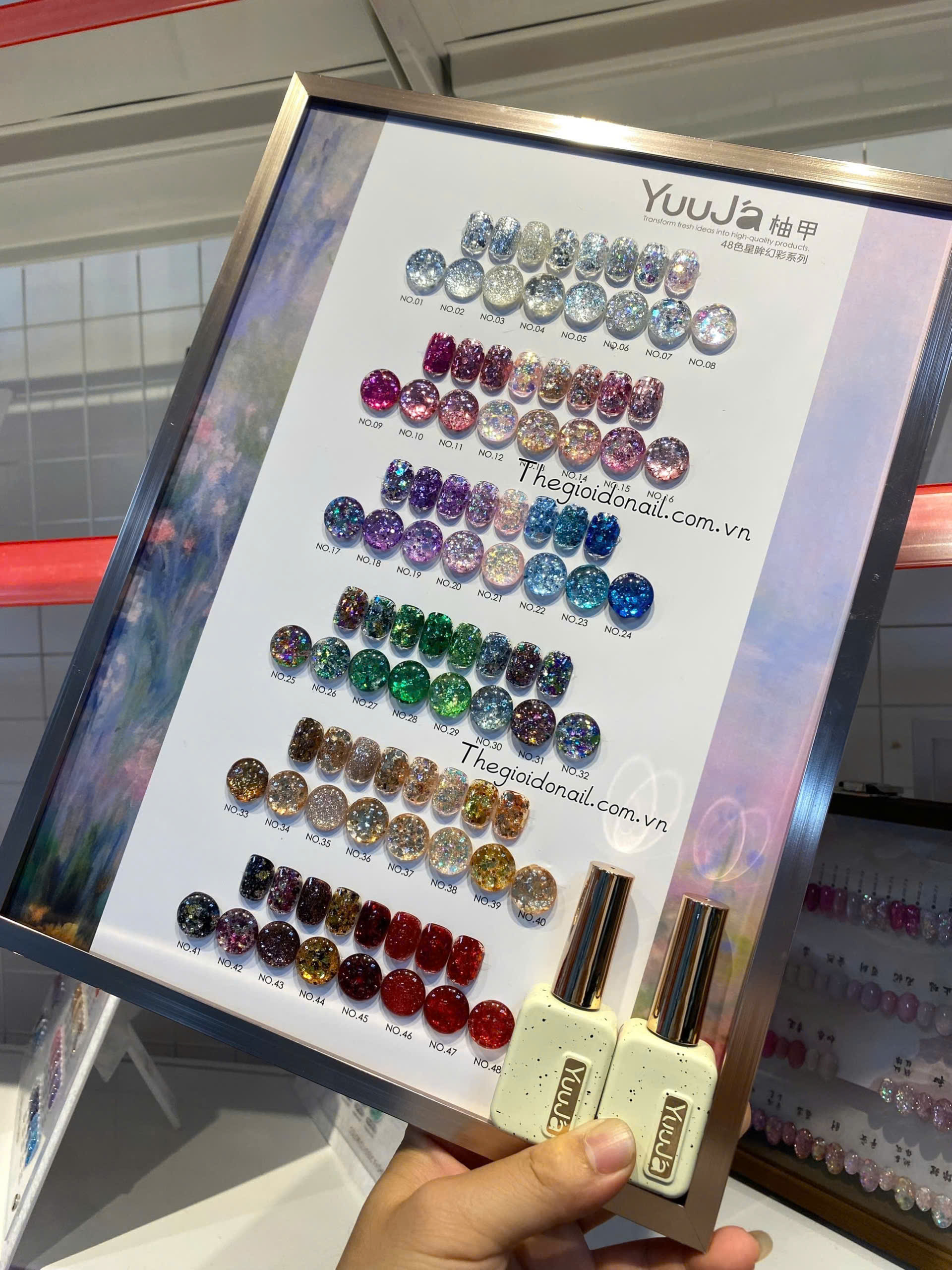 Set nhũ kim tuyến Yuuja 48 màu