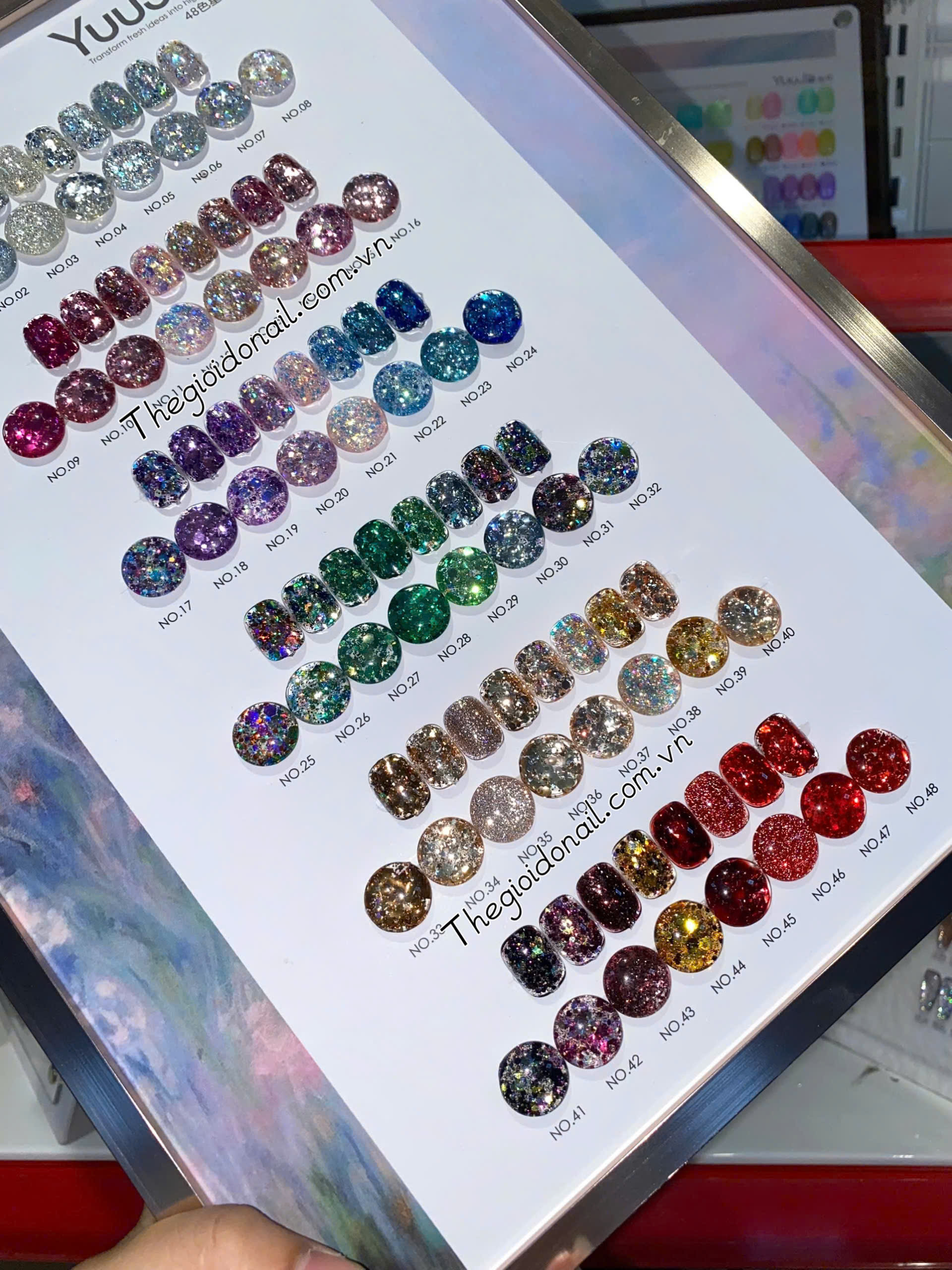 Set nhũ kim tuyến Yuuja 48 màu