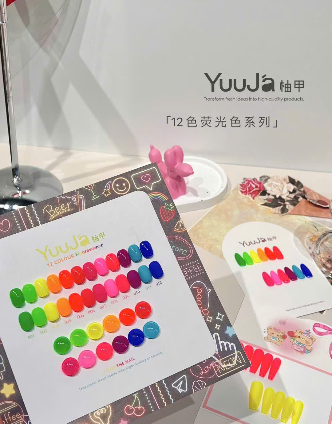 Set sơn Neon Yuuja ( 12 màu)