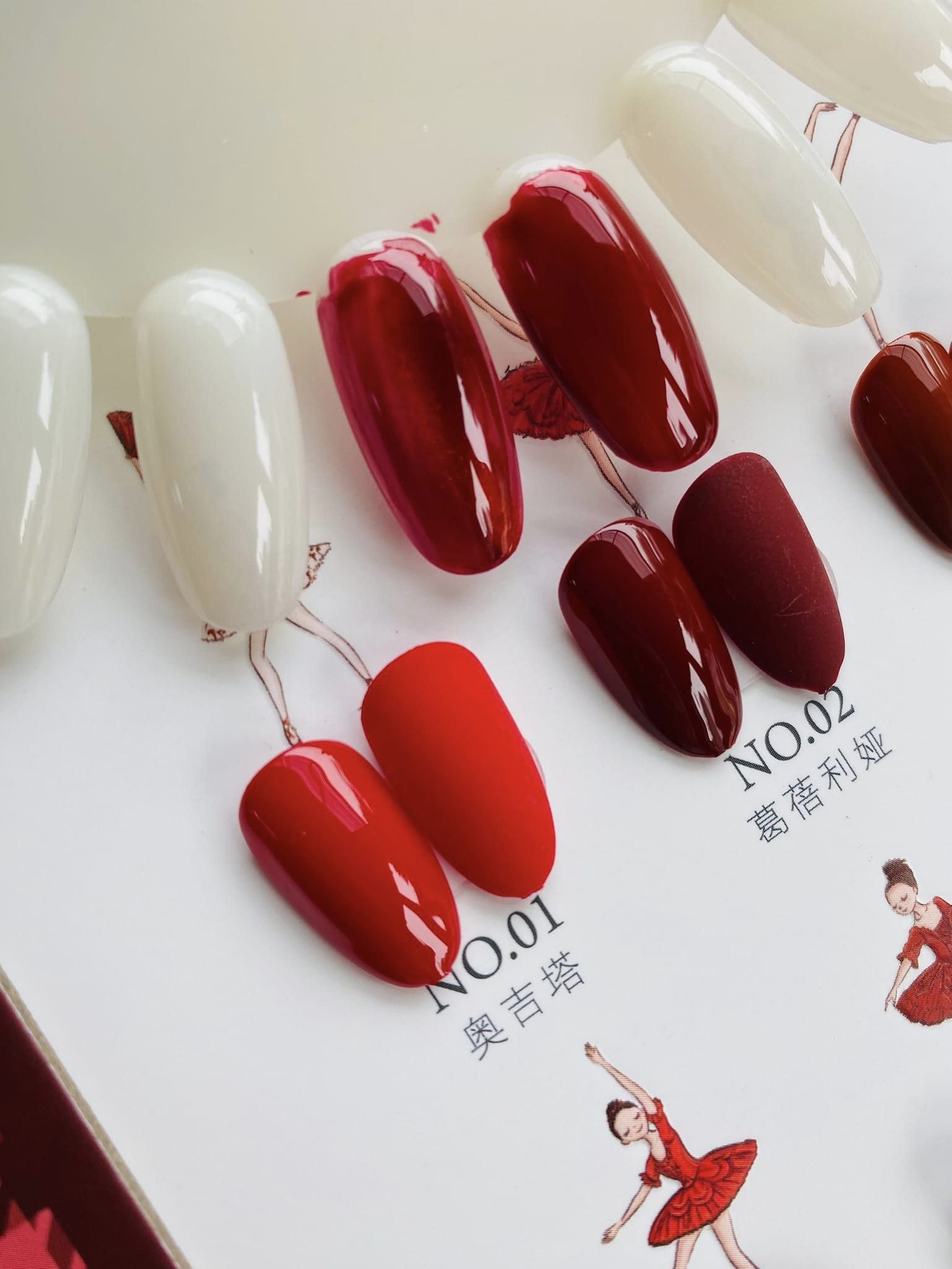 Set sơn đỏ, mắt mèo Andpretty 10 màu