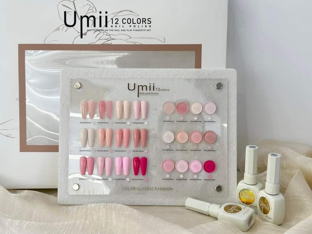 Set sơn hồng umii ( 12 màu) +tặng kèm bảng màu