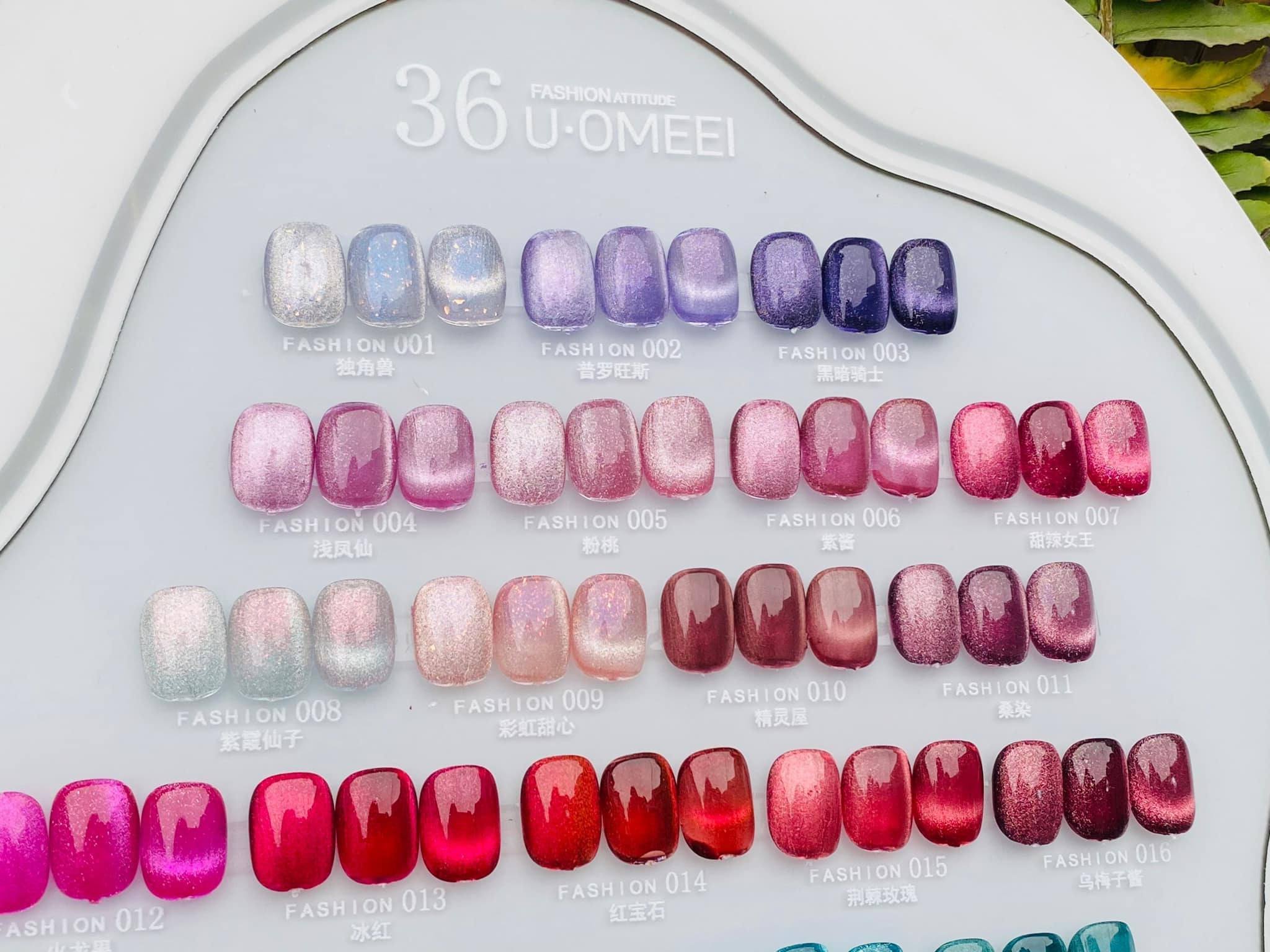 Set sơn mắt mèo kim cương OMEEI ( 36 màu) - Bảng Tròn