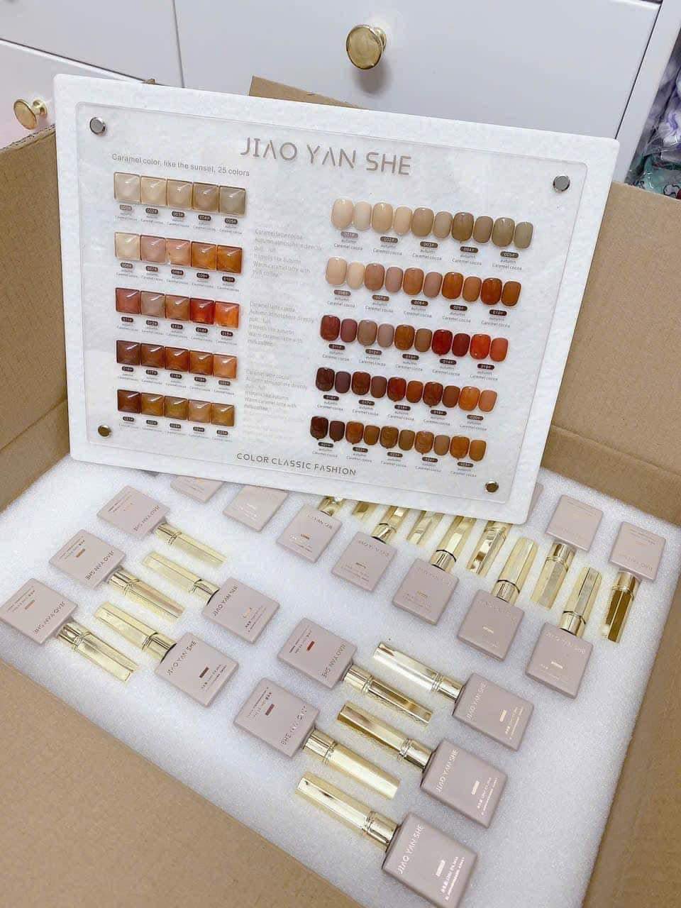 Set sơn nâu Jiao ( 25 màu) +tặng kèm bảng màu