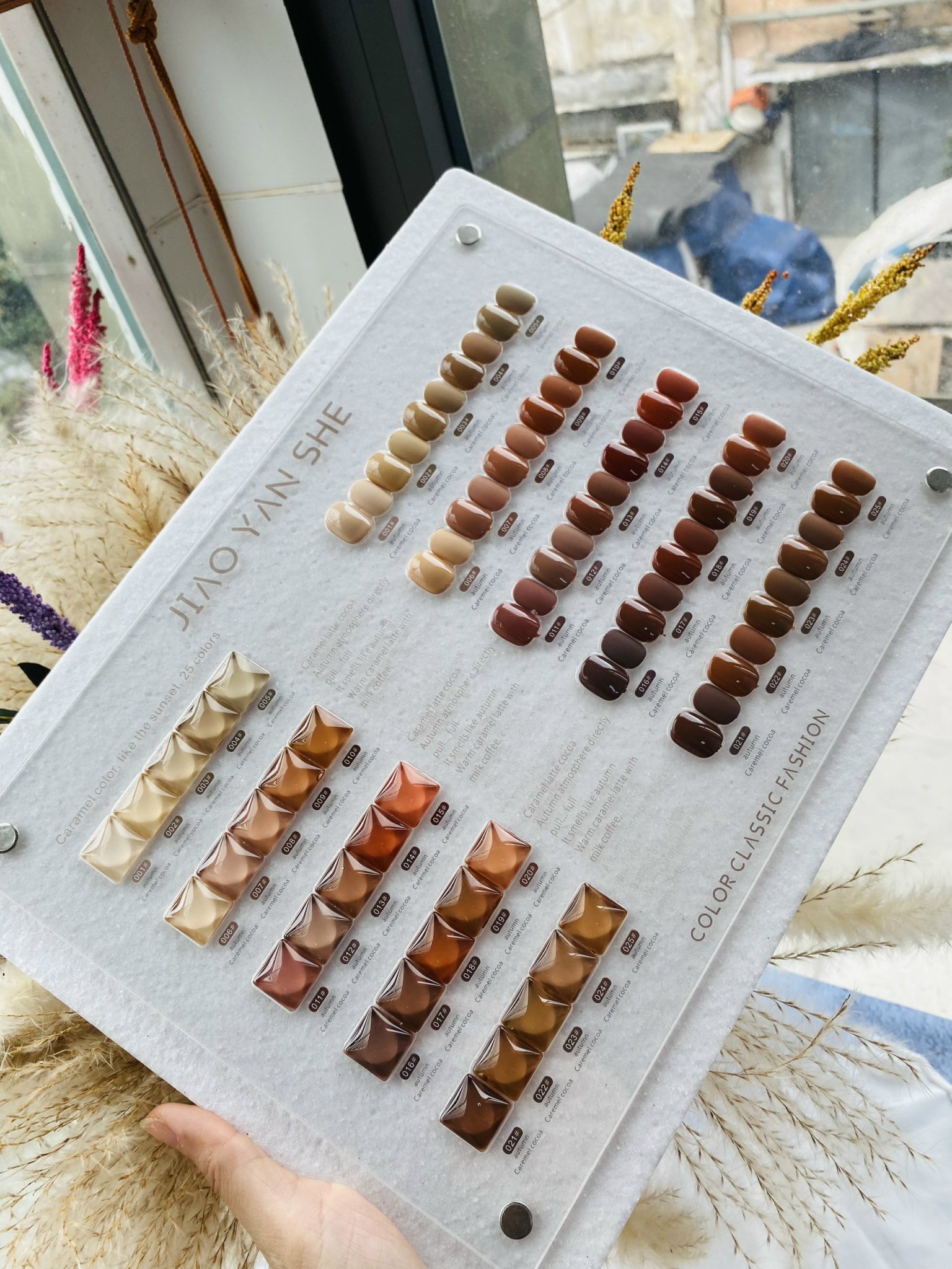 Set sơn nâu Jiao ( 25 màu) +tặng kèm bảng màu